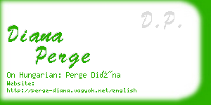 diana perge business card